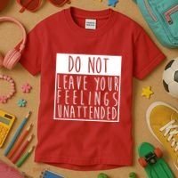Do Not Leave Your Feelings Unattended Kids T-Shirt thumb 3