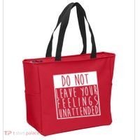 Do Not Leave Your Feelings Unattended Tote Bag thumb 2