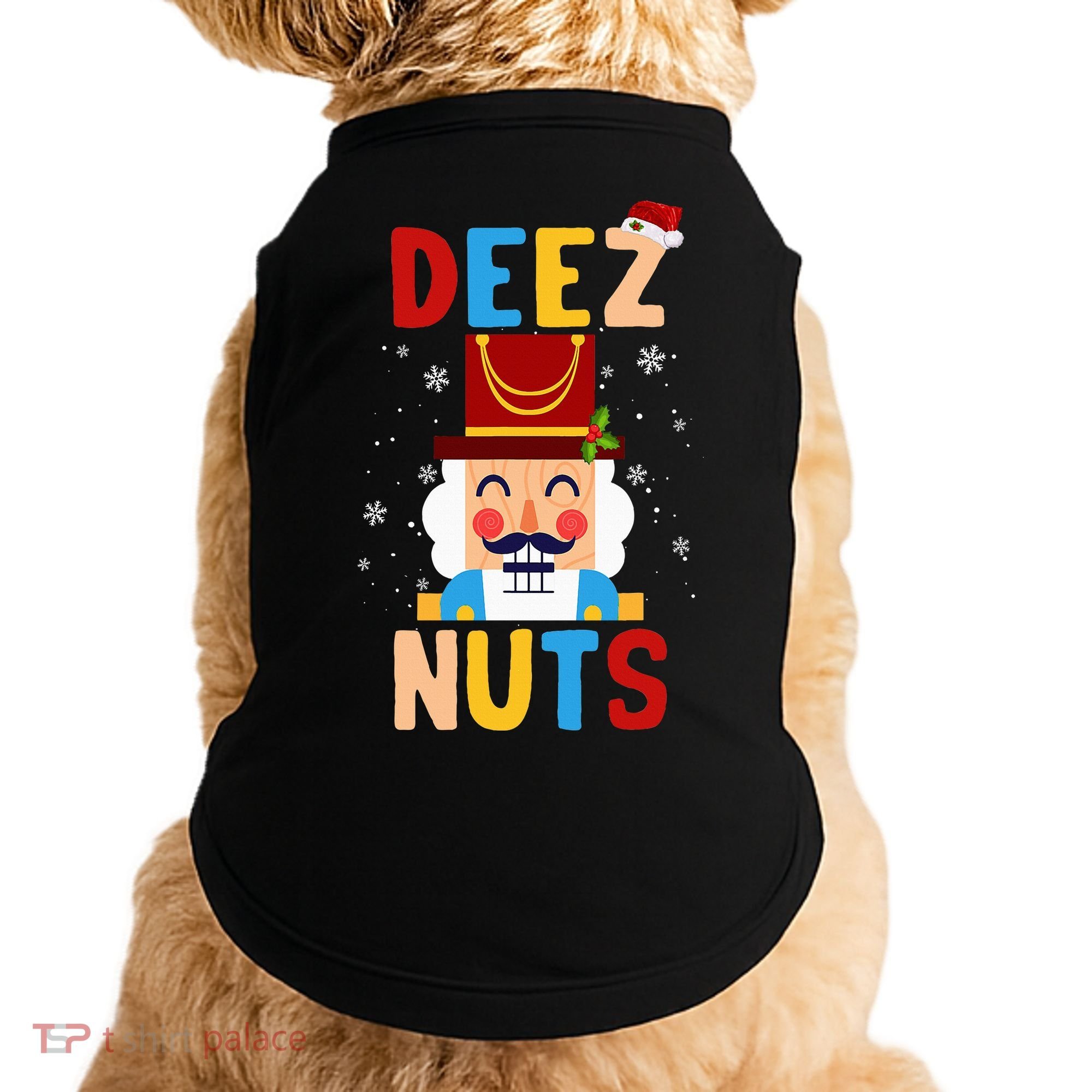 Deez Nuts Nutcracker Santa Xmas Funny Christmas Pjs Doggie Tank