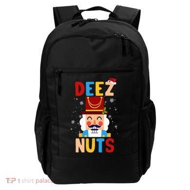 Deez Nuts Nutcracker Santa Xmas Funny Christmas Pjs Backpack