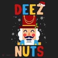 Deez Nuts Nutcracker Santa Xmas Funny Christmas Pjs Beanie thumb 2