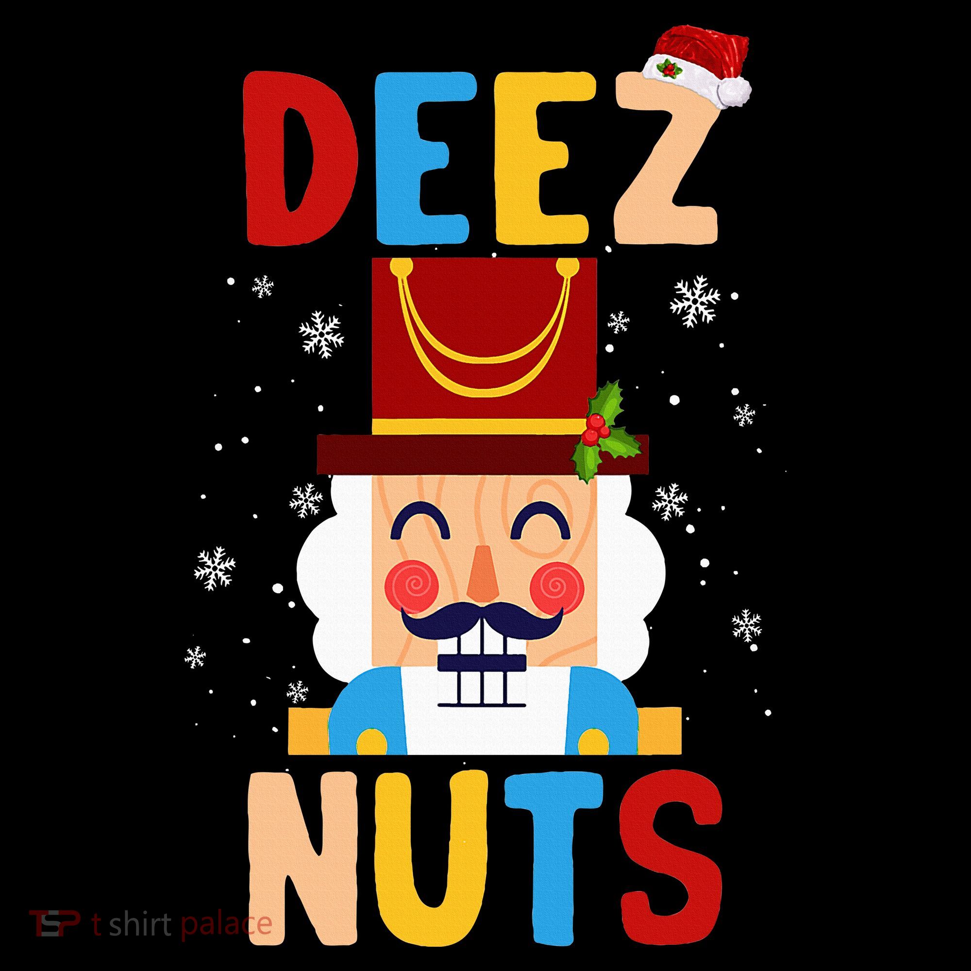 Deez Nuts Nutcracker Santa Xmas Funny Christmas Pjs Pajama Set