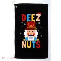 Deez Nuts Nutcracker Santa Xmas Funny Christmas Pjs Golf Towel thumb 0