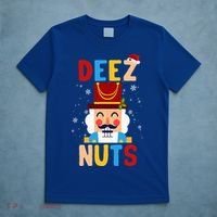 Deez Nuts Nutcracker Santa Xmas Funny Christmas Pjs T-Shirt thumb 5