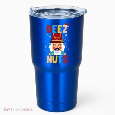 Deez Nuts Nutcracker Santa Xmas Funny Christmas Pjs Tumbler