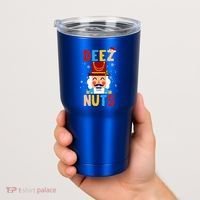 Deez Nuts Nutcracker Santa Xmas Funny Christmas Pjs Tumbler thumb 2