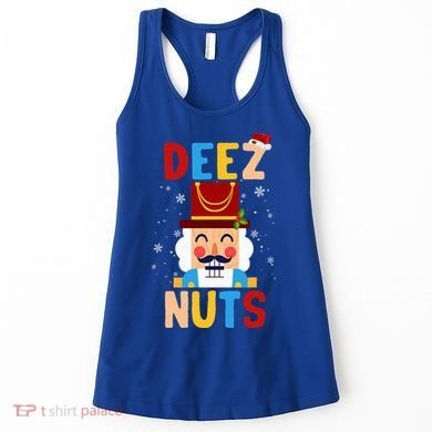 Deez Nuts Nutcracker Santa Xmas Funny Christmas Pjs Women's Tank Top