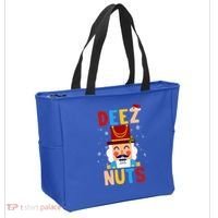 Deez Nuts Nutcracker Santa Xmas Funny Christmas Pjs Tote Bag thumb 2