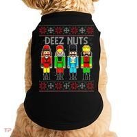 Deez Nuts Nutcracker Ugly Christmas Sweater Funny Xmas Doggie Tank thumb 0