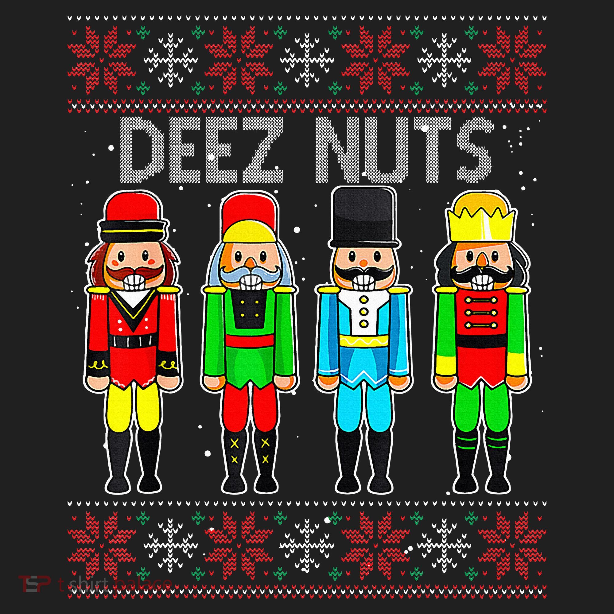 Deez Nuts Nutcracker Ugly Christmas Sweater Funny Xmas Beanie
