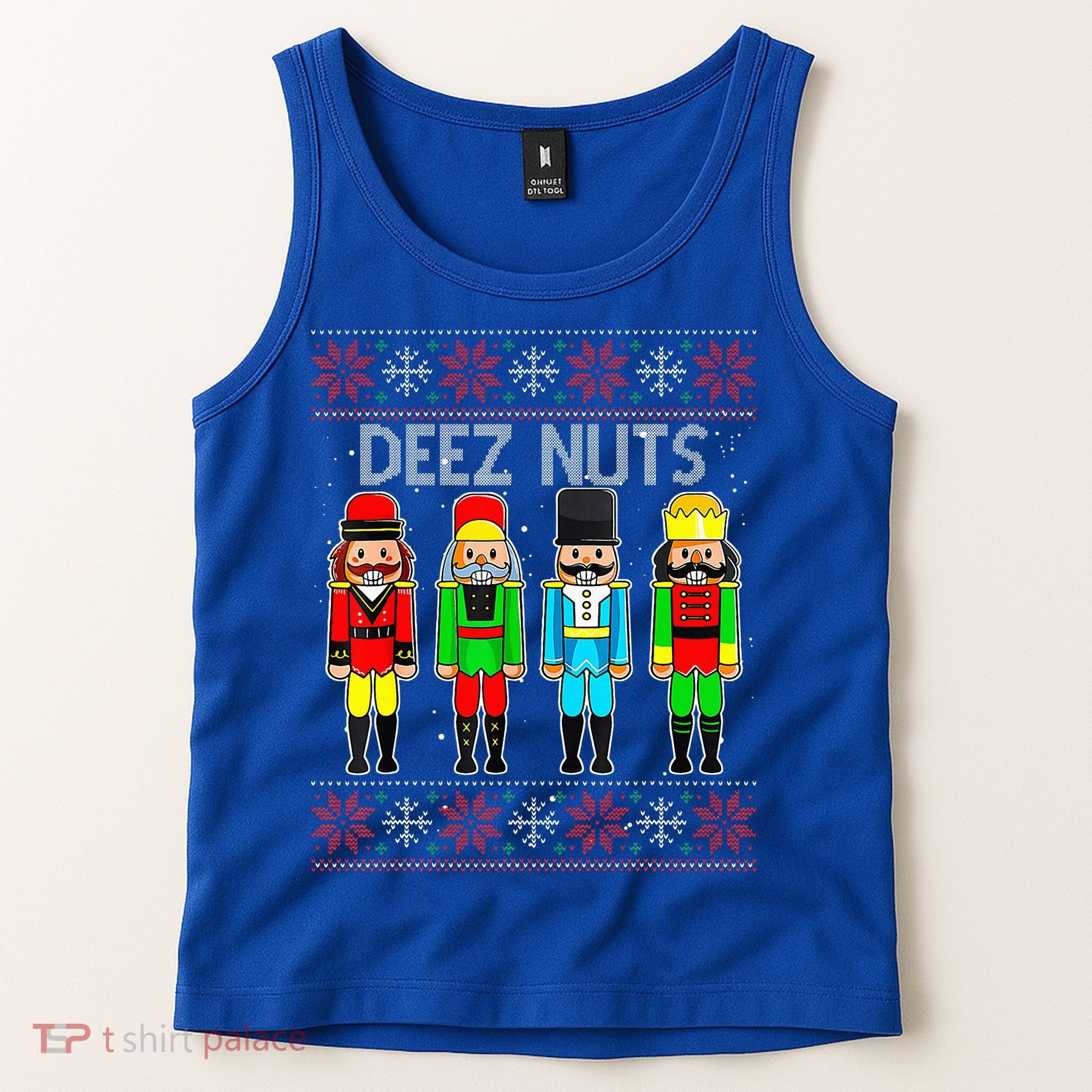 Deez Nuts Nutcracker Ugly Christmas Sweater Funny Xmas Tank Top
