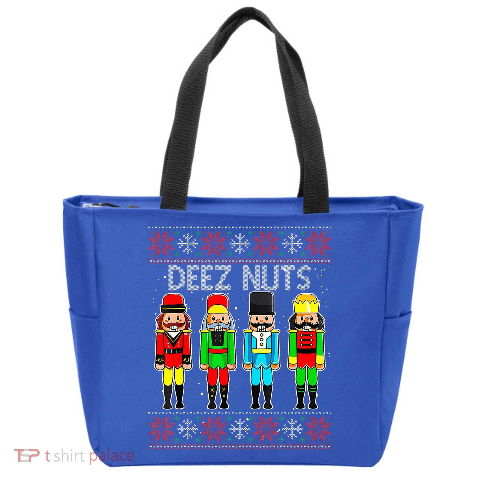Deez Nuts Nutcracker Ugly Christmas Sweater Funny Xmas Tote Bag