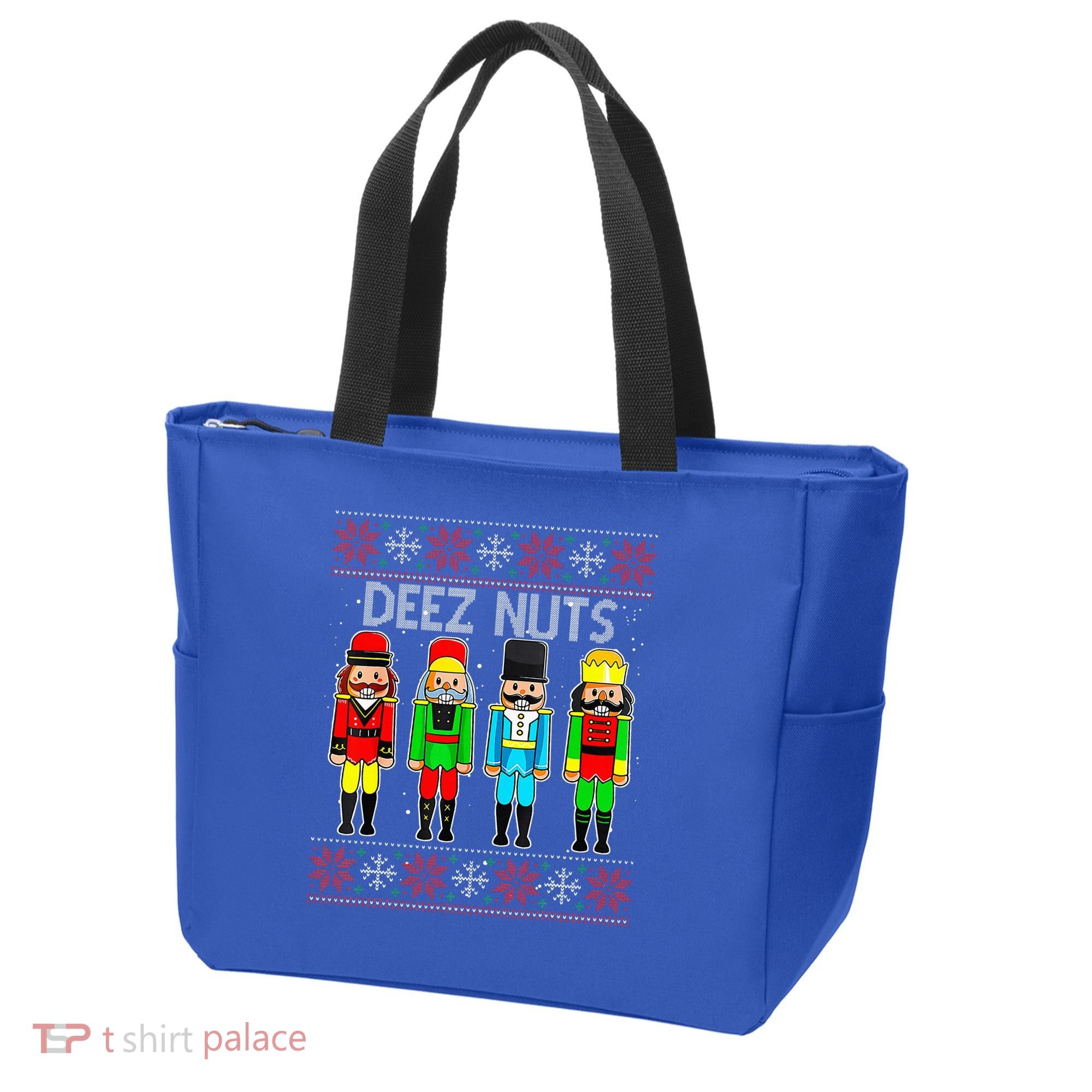 Deez Nuts Nutcracker Ugly Christmas Sweater Funny Xmas Tote Bag