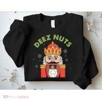 Deez Nuts Nutcracker Nut Christmas Pjs Sweatshirt thumb 2
