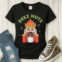 Deez Nuts Nutcracker Nut Christmas Pjs Women's T-Shirt thumb 3