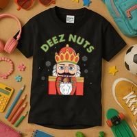 Deez Nuts Nutcracker Nut Christmas Pjs Kids T-Shirt thumb 3