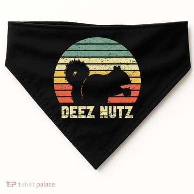 Deez Nuts Nutcracker Squirrel Deez Nutz Deezs Nut Funny USA-Made Doggie Bandana