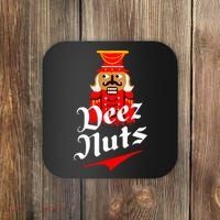 Deez Nuts Nutcracker Shirt Funny Ugly Christmas Xmas Coaster thumb 0