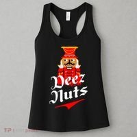 Deez Nuts Nutcracker Shirt Funny Ugly Christmas Xmas Women's Tank Top thumb 3