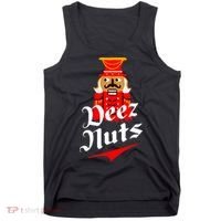 Deez Nuts Nutcracker Shirt Funny Ugly Christmas Xmas Tank Top thumb 0