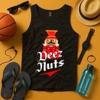 Deez Nuts Nutcracker Shirt Funny Ugly Christmas Xmas Tank Top thumb 4