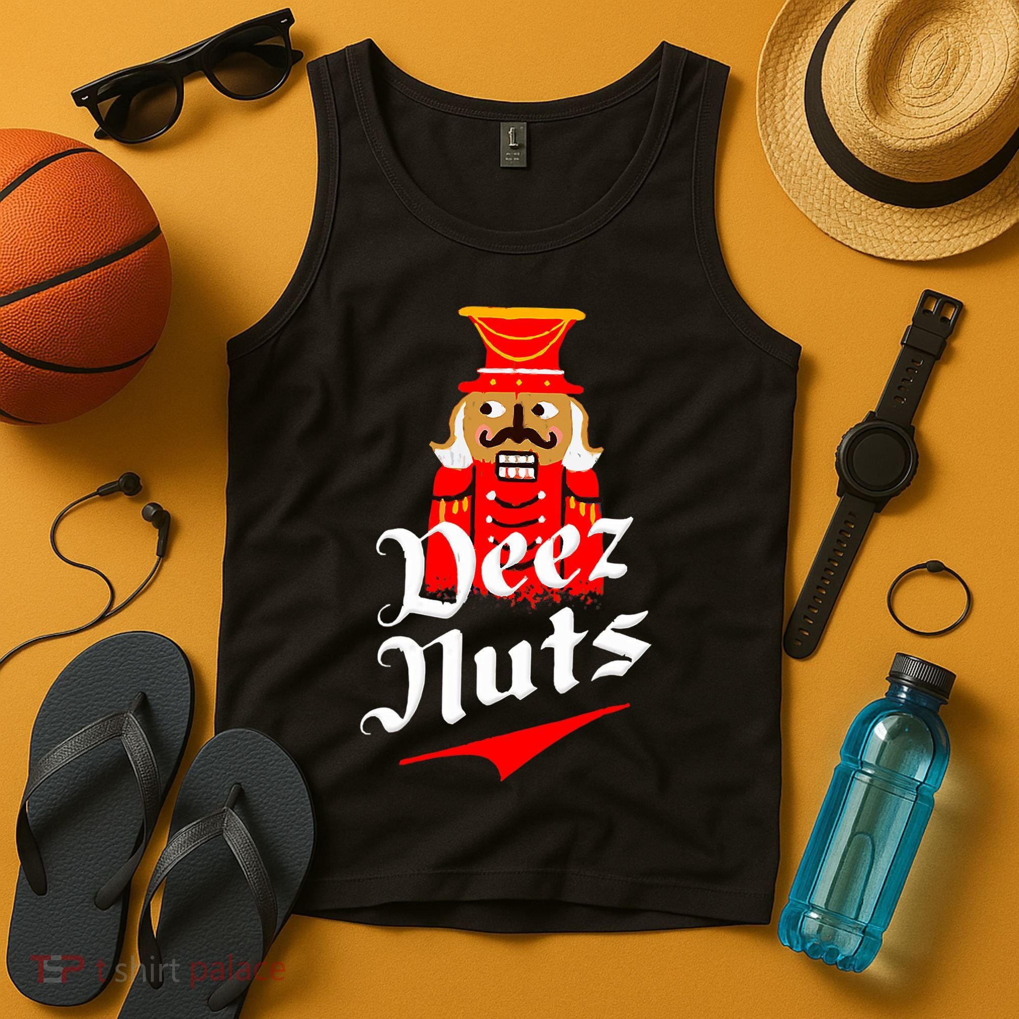 Deez Nuts Nutcracker Shirt Funny Ugly Christmas Xmas Tank Top