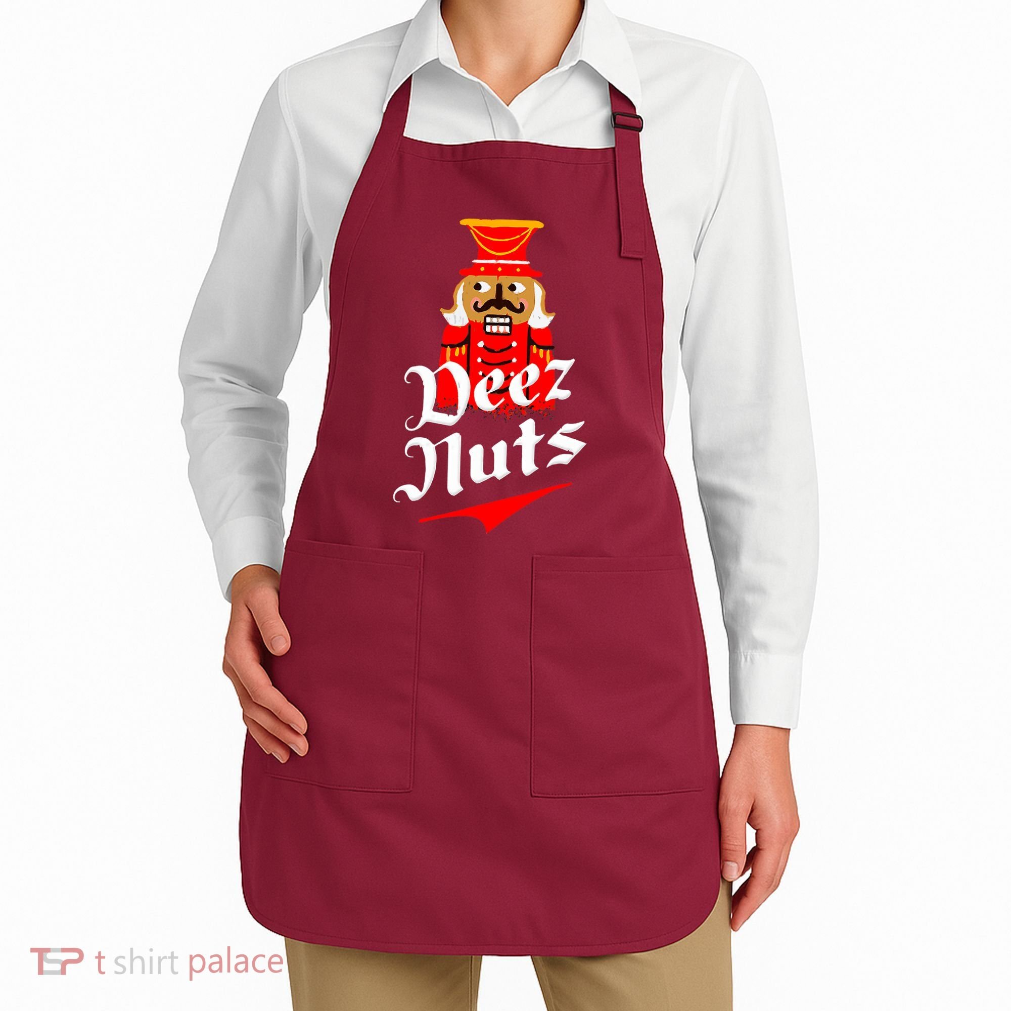 Deez Nuts Nutcracker Shirt Funny Ugly Christmas Xmas Apron