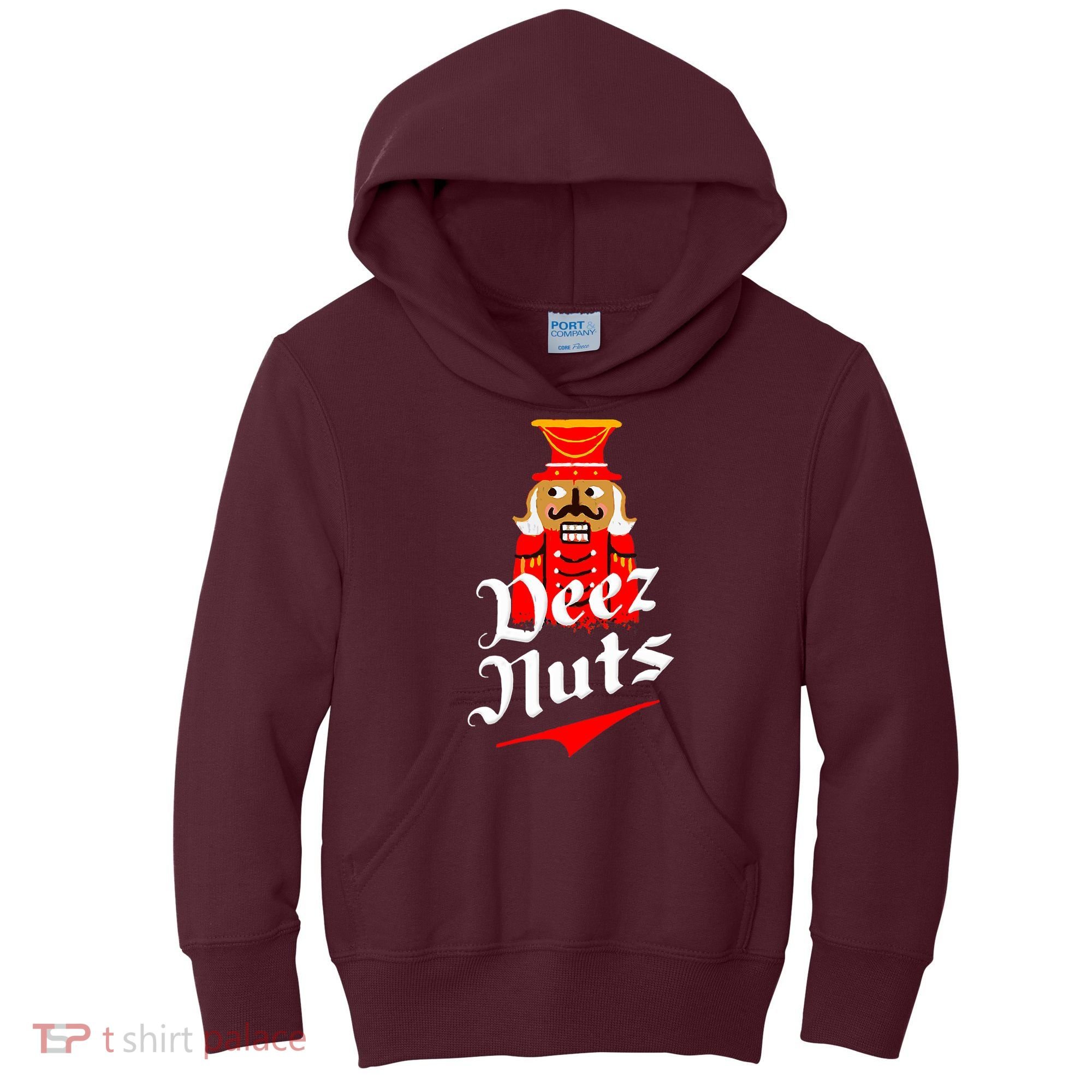 Deez Nuts Nutcracker Shirt Funny Ugly Christmas Xmas Kids Hoodie