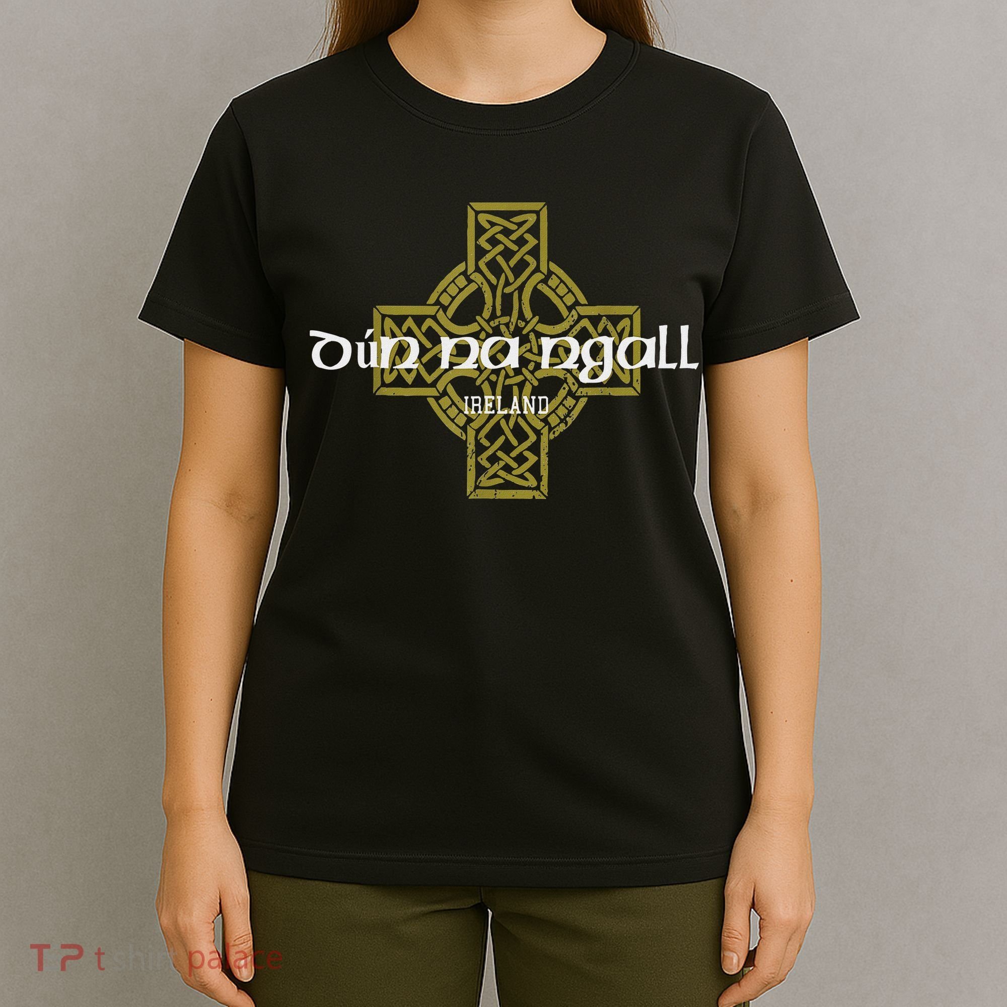 Dun Na Ngall Donegal Ireland Vintage Celtic Cross T-Shirt