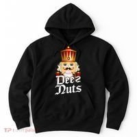 Deez Nuts Nutcracker Nut Funny Xmas Christmas Pajama Family Hoodie thumb 0