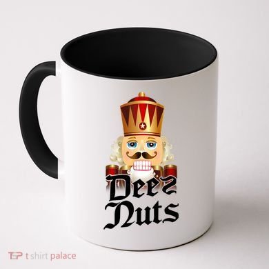 Deez Nuts Nutcracker Nut Funny Xmas Christmas Pajama Family Coffee Mug