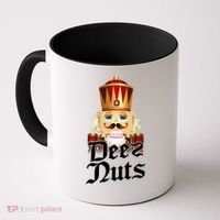 Deez Nuts Nutcracker Nut Funny Xmas Christmas Pajama Family Coffee Mug thumb 0