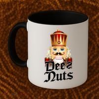 Deez Nuts Nutcracker Nut Funny Xmas Christmas Pajama Family Coffee Mug thumb 2