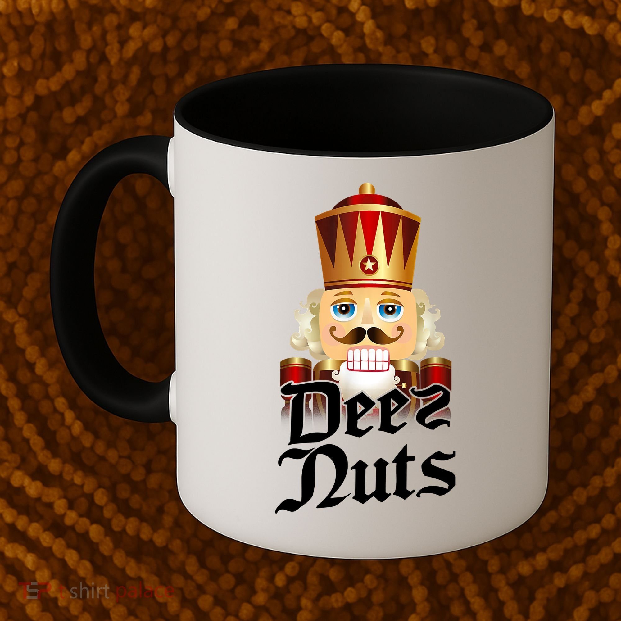 Deez Nuts Nutcracker Nut Funny Xmas Christmas Pajama Family Coffee Mug