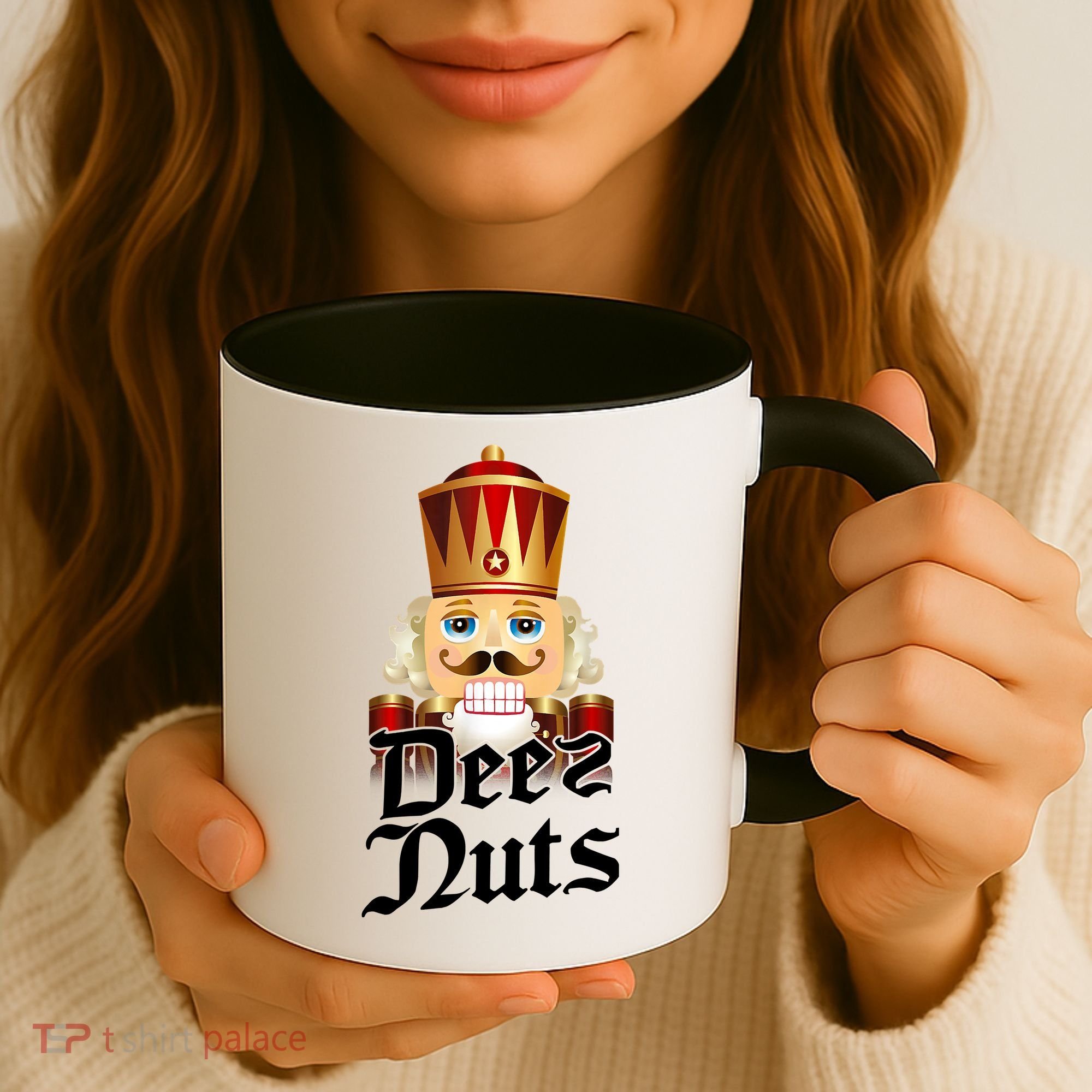 Deez Nuts Nutcracker Nut Funny Xmas Christmas Pajama Family Coffee Mug