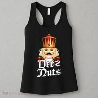 Deez Nuts Nutcracker Nut Funny Xmas Christmas Pajama Family Women's Tank Top thumb 3