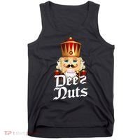 Deez Nuts Nutcracker Nut Funny Xmas Christmas Pajama Family Tank Top thumb 0