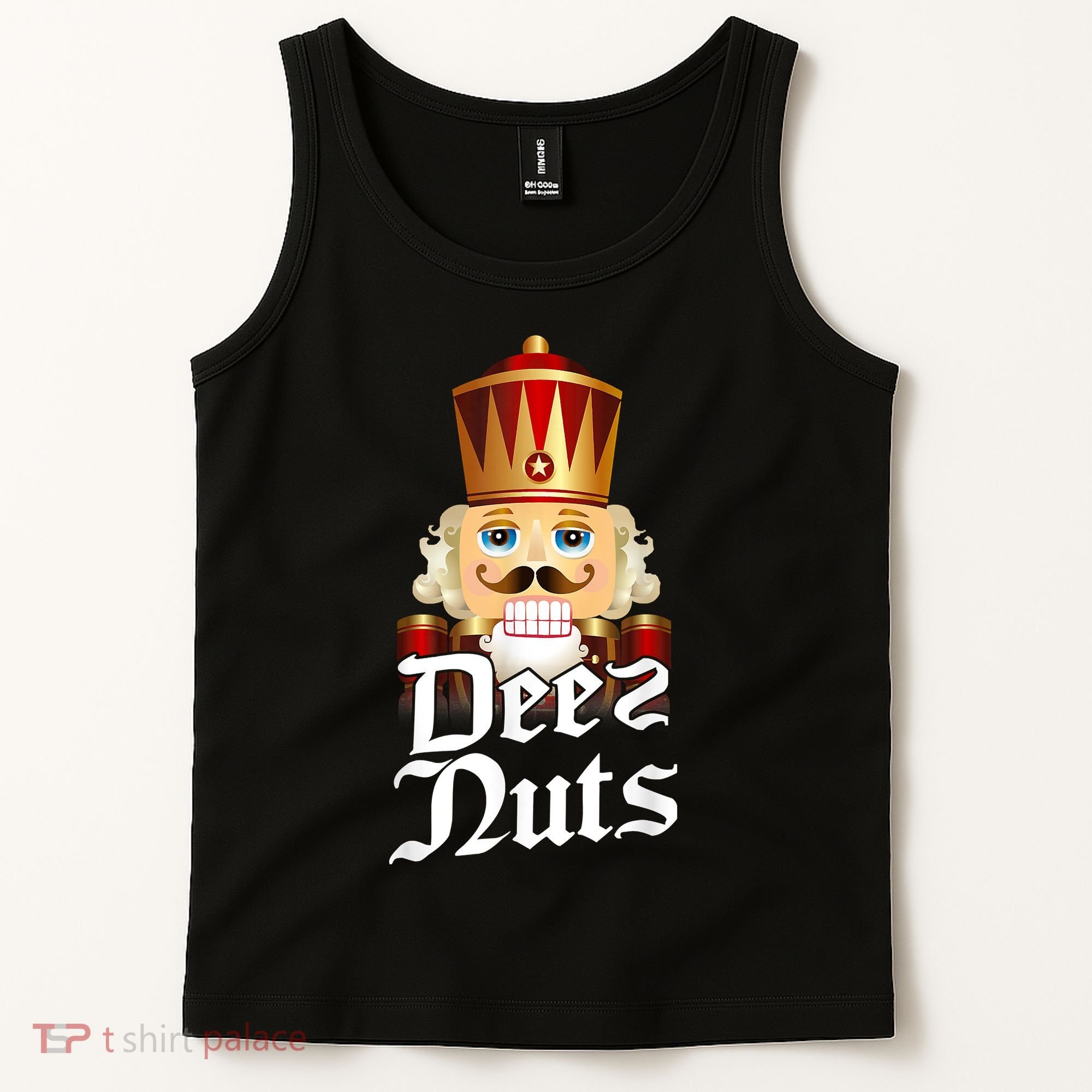 Deez Nuts Nutcracker Nut Funny Xmas Christmas Pajama Family Tank Top