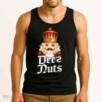 Deez Nuts Nutcracker Nut Funny Xmas Christmas Pajama Family Tank Top thumb 3