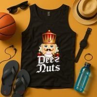 Deez Nuts Nutcracker Nut Funny Xmas Christmas Pajama Family Tank Top thumb 4