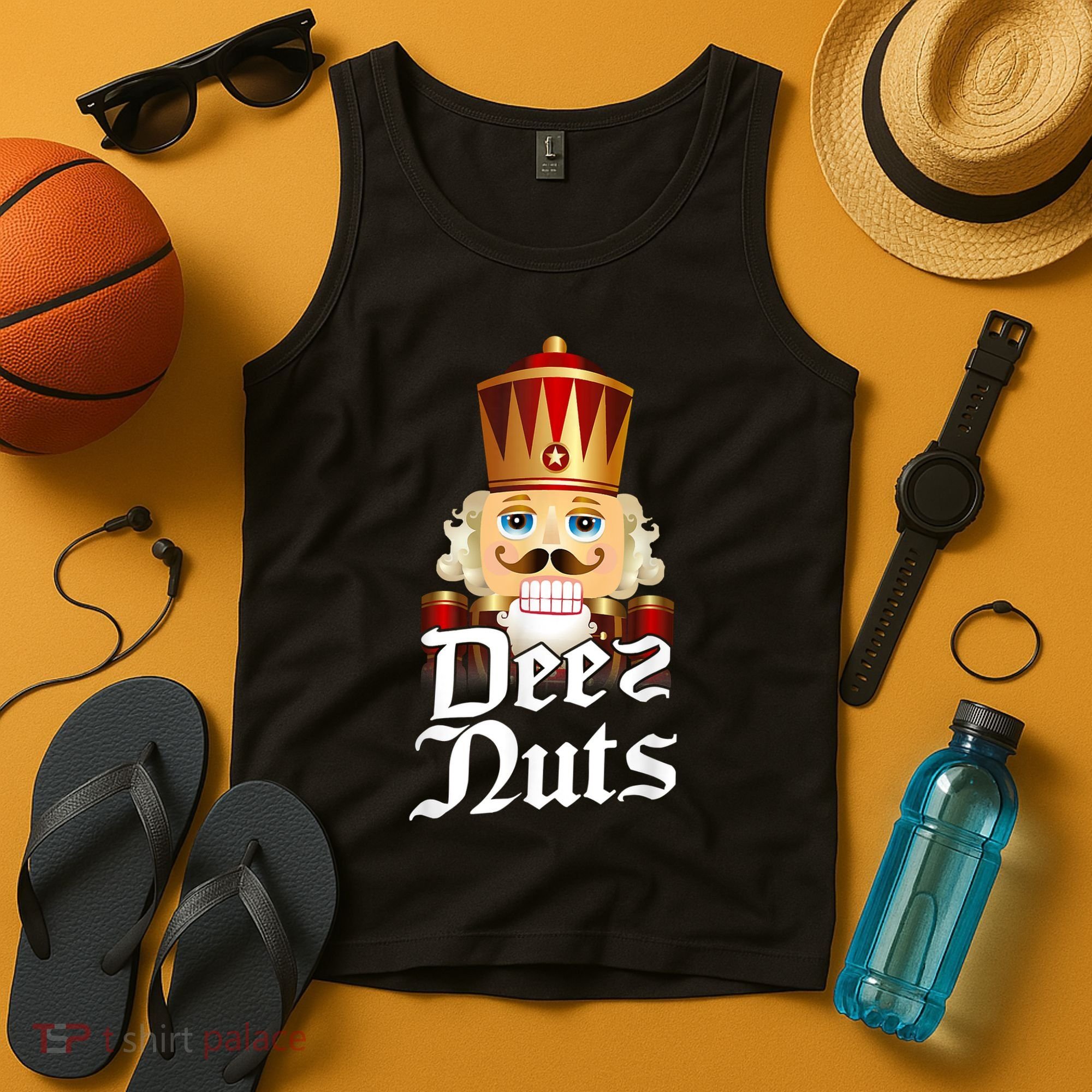 Deez Nuts Nutcracker Nut Funny Xmas Christmas Pajama Family Tank Top