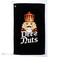 Deez Nuts Nutcracker Nut Funny Xmas Christmas Pajama Family Golf Towel thumb 0