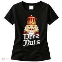 Deez Nuts Nutcracker Nut Funny Xmas Christmas Pajama Family Women's T-Shirt thumb 0
