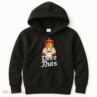 Deez Nuts Nutcracker Nut Funny Xmas Christmas Pajama Family Kids Hoodie thumb 0