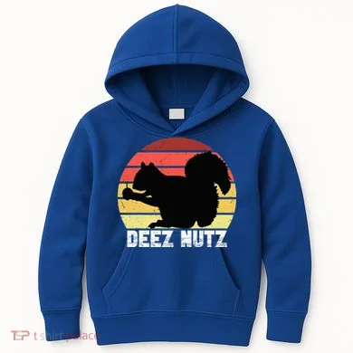 Deez Nutz Nutcracker Squirrel Gopher Chipmunk Dees Nuts Kids Hoodie