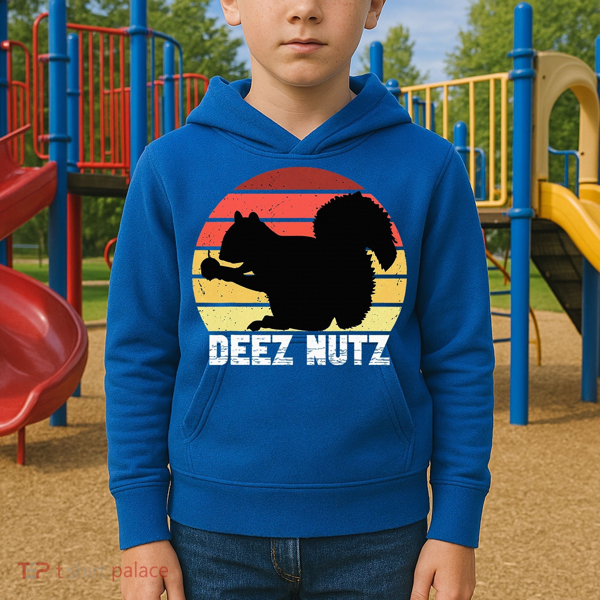 Deez Nutz Nutcracker Squirrel Gopher Chipmunk Dees Nuts Kids Hoodie
