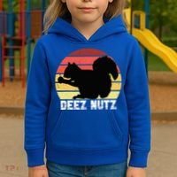 Deez Nutz Nutcracker Squirrel Gopher Chipmunk Dees Nuts Kids Hoodie thumb 3