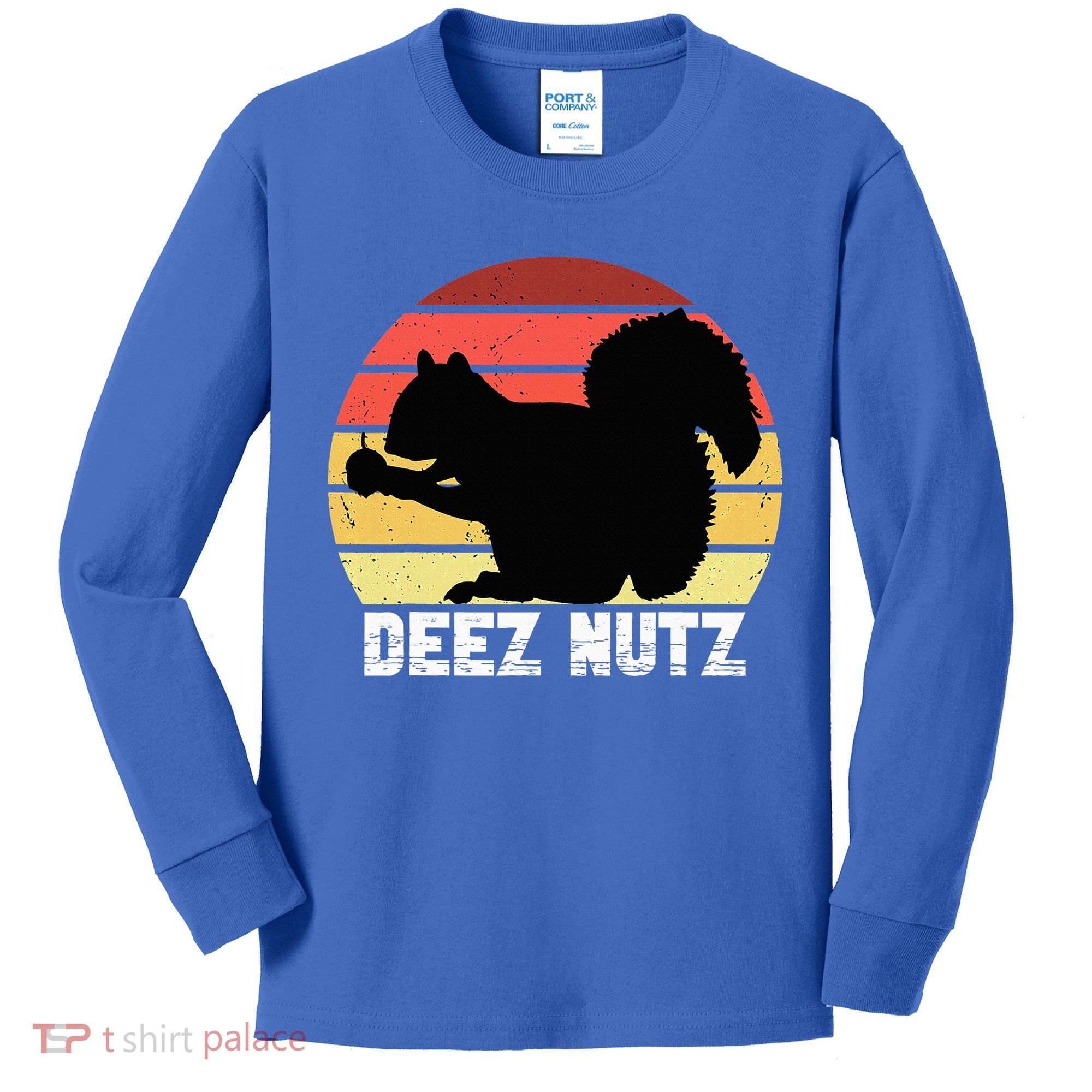 Deez Nutz Nutcracker Squirrel Gopher Chipmunk Dees Nuts Kids Long Sleeve Shirt