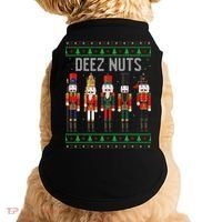 Deez Nuts Nutcracker Funny Ugly Christmas Sweater Meme Gift Doggie Tank thumb 0