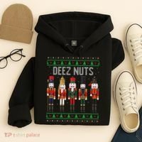 Deez Nuts Nutcracker Funny Ugly Christmas Sweater Meme Gift Hoodie thumb 4